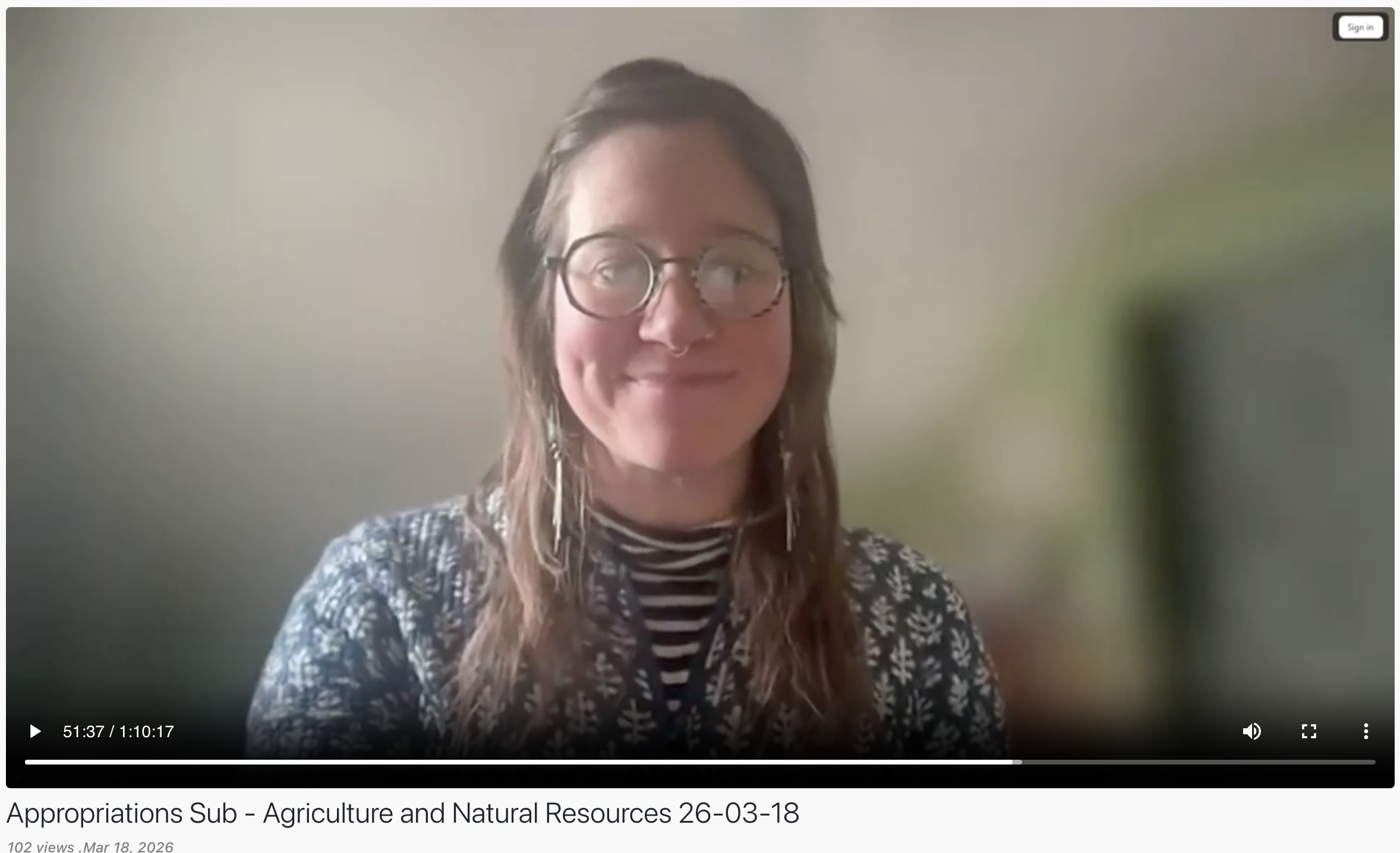 May Tsupros testified virtually to the Michigan Senate Subcommittee